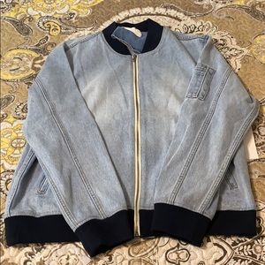 Men’s Denim Zip Up Jacket Size medium